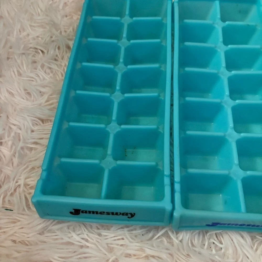 Jamesway Ice Cube Tray Blue Plastic Vintage Defunct Department Store Advertising